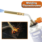 Portable Butane Flame Torch - Adjustable Camping & BBQ Flamethrower with Gas Control