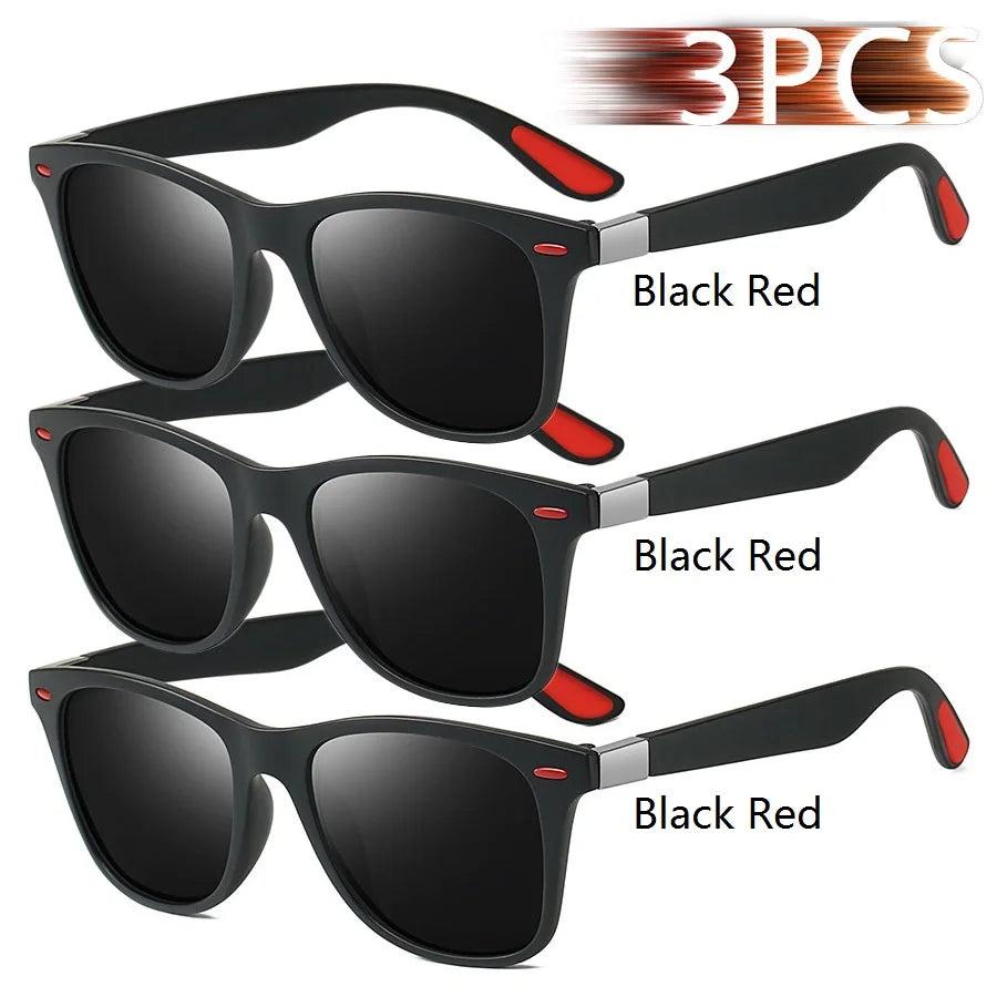Vintage Square Unisex Sunglasses – Polarized Anti-Glare UV400 Shades for Driving & Fishing
