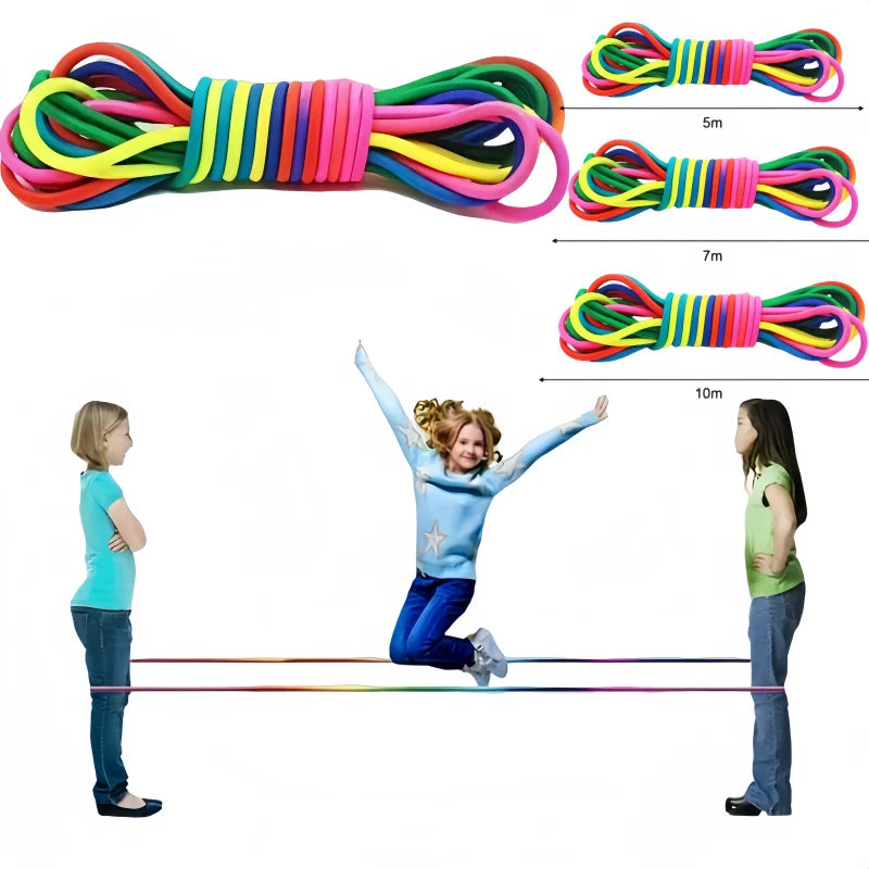 Kids Rubber Band Jump Rope for Fun Fitness and Interactive Play