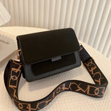 Women's Flap Crossbody Shoulder Bag – Small Trendy TPU Handbag with Wide Strap