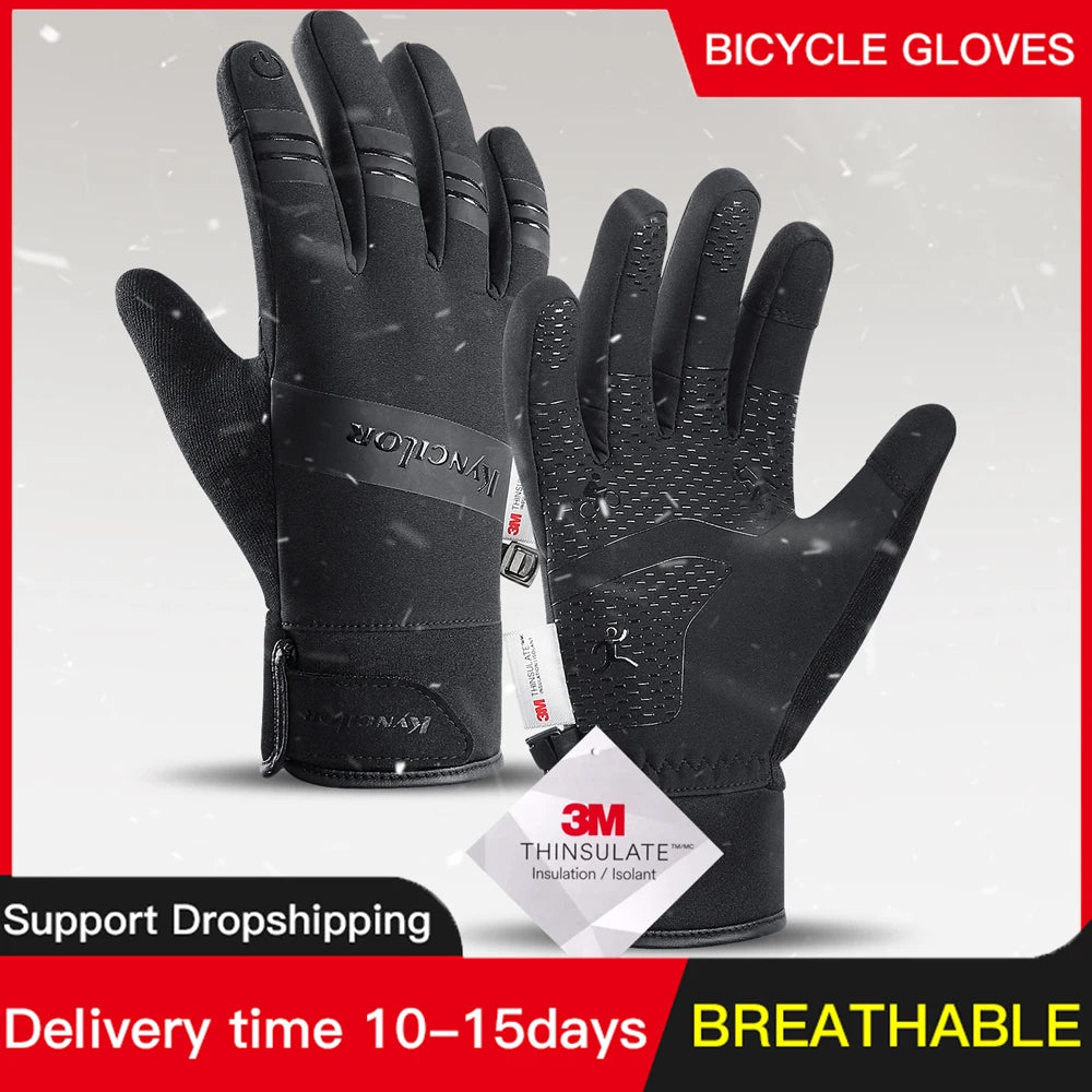 3M Thinsulate Winter Gloves - Waterproof, Touchscreen & Windproof for Men