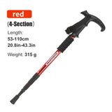 Adjustable Aluminum Trekking Pole with T-Handle for Hiking & Climbing