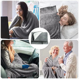 USB Heated Wearable Blanket – Machine Washable, 3-Temperature Level Shawl for Home, Office & Travel