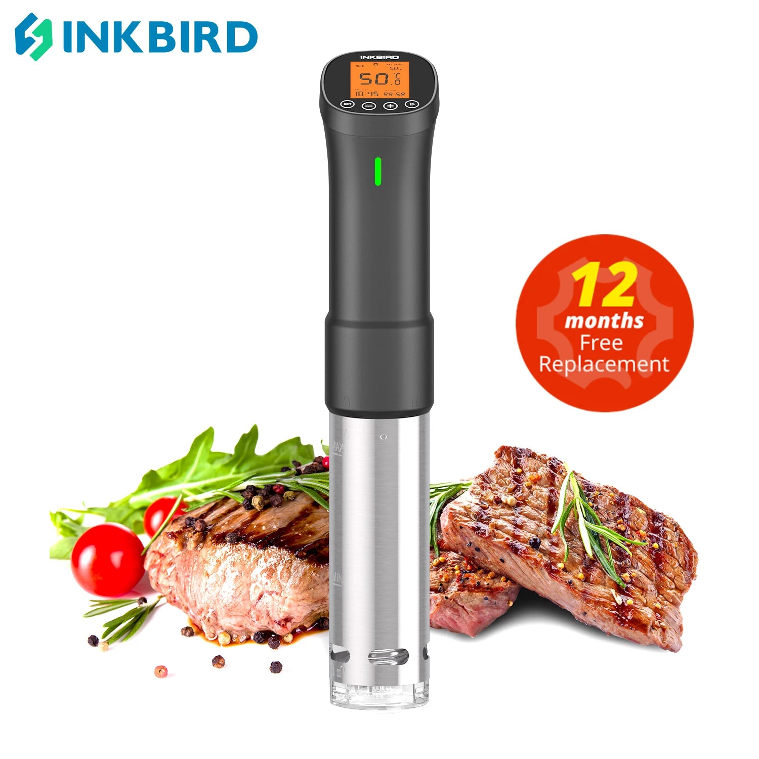 Cocina Sous Vide con Wi-Fi: Circulador de inmersión de precisión con acero inoxidable