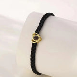 Custom Heart Photo Bracelet – Personalized Rope Chain Jewelry for Women