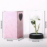 Eternal Galaxy Rose in Glass Dome - Colorful LED Flower Gift for Valentine's Day