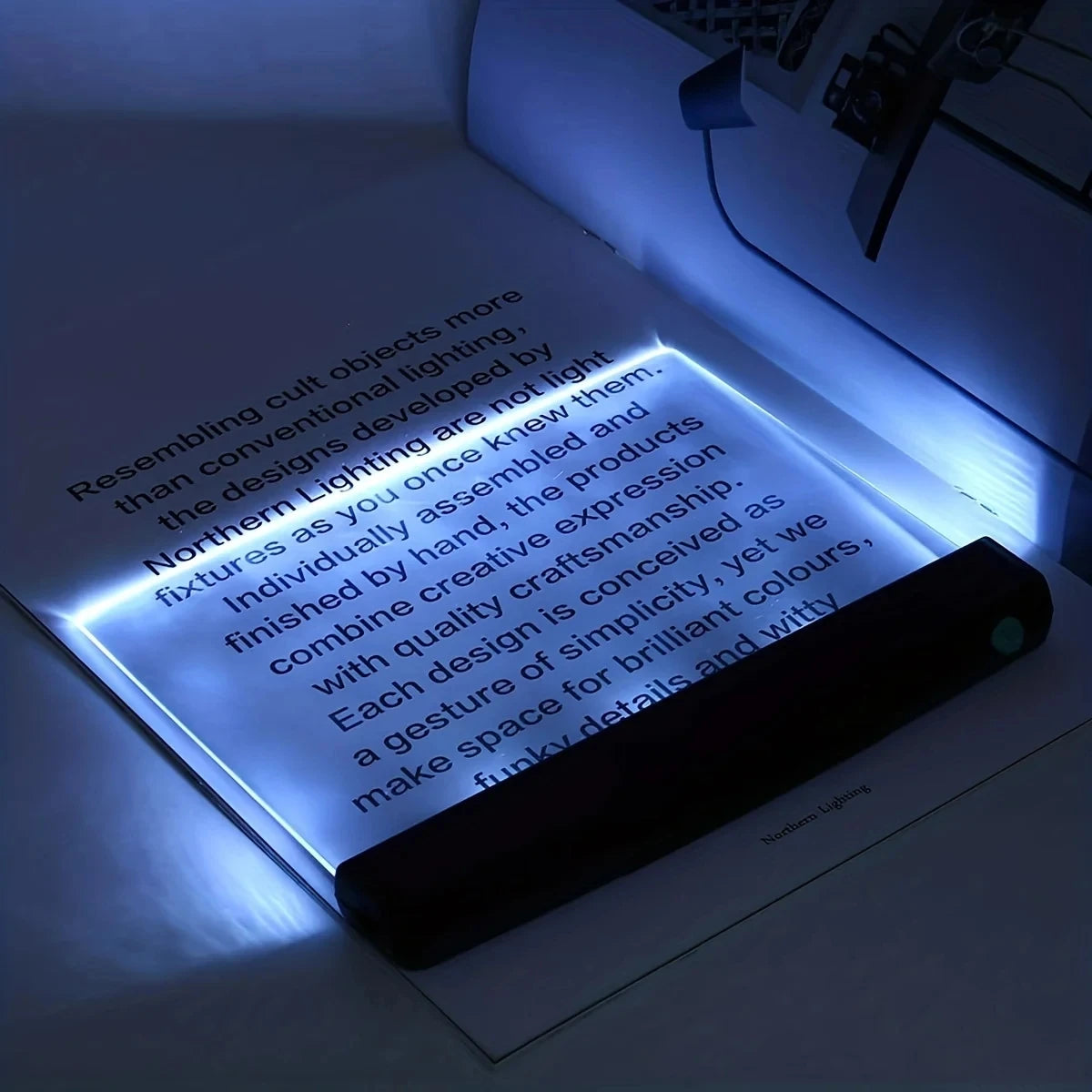 LED Flat Panel Book Light for Night Reading