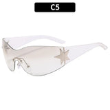 Gafas de sol estilo punk Y2K de moda 2025: gafas de sol envolventes de moda para mujeres y hombres