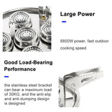 8800W Portable Gas Camping Stove - High-Power Outdoor Cooking with Windproof Design