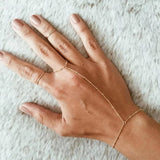 Boho Chain Bracelet with Finger Ring – Trendy Hand Jewelry for Women