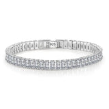 3mm Moissanite Tennis Bracelet - 925 Sterling Silver Sparkling Women's Jewelry