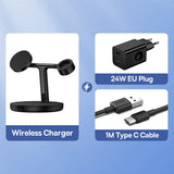 Cargador inalámbrico magnético 3 en 1: soporte de carga rápida de 15 W para iPhone y más
