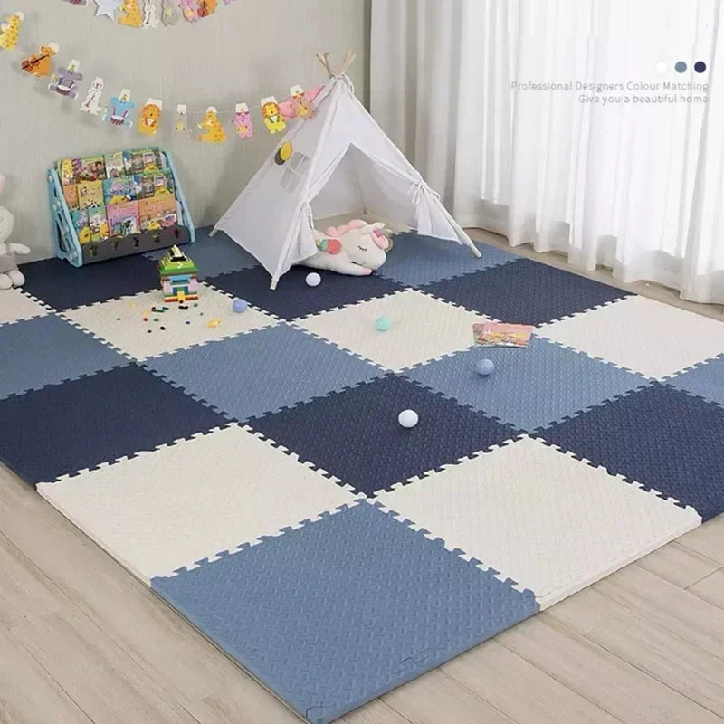 Alfombra de espuma para juegos con forma de rompecabezas para bebés: alfombra de piso suave y segura para niños