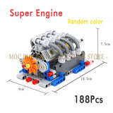 Car Model Building Blocks – DIY Speed Engine Transmission Brick Set for Teens & Adults