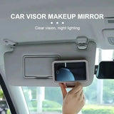 Rechargeable LED Sun Visor Vanity Mirror – Adjustable Makeup Mirror for Cars