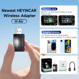 2-in-1 Wireless CarPlay & Android Auto Adapter - Dual-Band WiFi for Seamless Connectivity