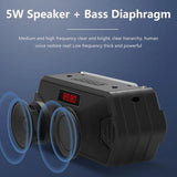 Portable Bluetooth Speaker with FM Radio, Bass Diaphragm & TWS Stereo Support