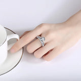 5mm D Color Moissanite Wedding Band – Certified 925 Sterling Silver Ring for Women