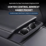 Silicone Armrest Storage Box for Tesla Model 3 Highland – Glasses & Phone Organizer