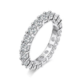2.2 Carat Full Eternity Moissanite Ring – 925 Sterling Silver Wedding & Engagement Band for Women