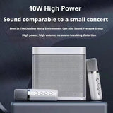 Portable Bluetooth Karaoke Speaker with Dual Microphones and 3D Surround Sound