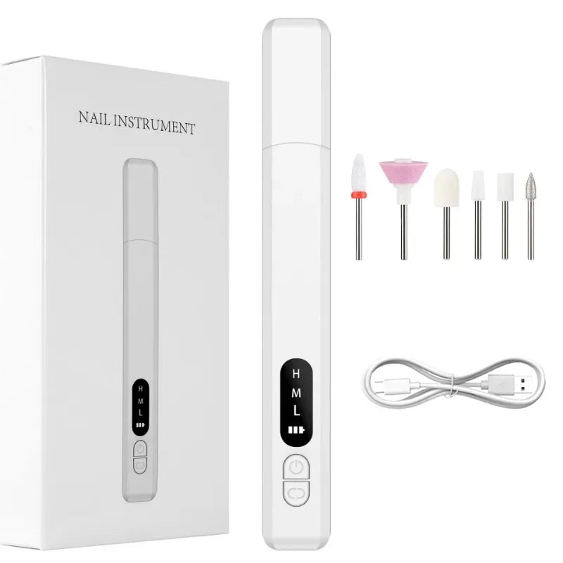 Electric Manicure Drill & Accessory – Stainless Steel Professional Nail Care Tool