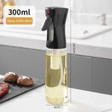 Botella rociadora de aceite para cocina, atomizador de aceite de oliva comestible de 200/300/500 ml para freidora de aire y cocina