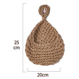 Cesta colgante de pared tejida a mano: almacenamiento elegante para la cocina y el hogar