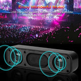 USB Powered Soundbar with Dual Subwoofers - Compact Desktop Speaker for PC/TV