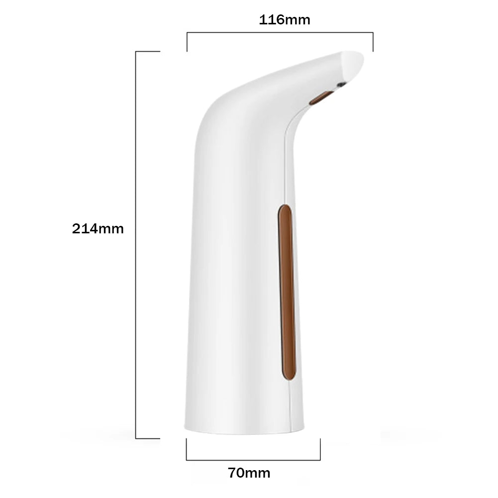 400ML Touchless Automatic Soap Dispenser – Battery-Operated, PX6 Waterproof for Kitchen & Bathroom