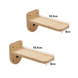 Wall-Mounted Wooden Cat Shelf – Space-Saving Cat Climbing Furniture