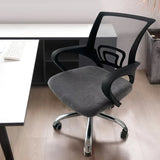 Funda de terciopelo de zorro plateado de lujo para silla giratoria: suave, elástica y protectora