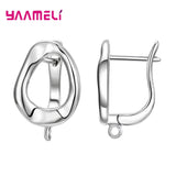 Sterling Silver Hoop Earrings with Cubic Zirconia – Elegant Jewelry for Women