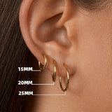 Minimalist Stainless Steel Hoop Earrings – Hypoallergenic Unisex Style