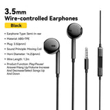 Wired Earbuds with Microphone - 3.5mm In-Ear Headphones for Sports & Phones (Multi-Color)
