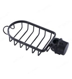 Estante de baño con drenaje de grifo ajustable, soporte de almacenamiento de ducha de color negro y plateado, cesta para artículos diversos de cocina, estante para guardar jabón