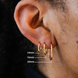 Minimalist Stainless Steel Hoop Earrings – Hypoallergenic Unisex Style