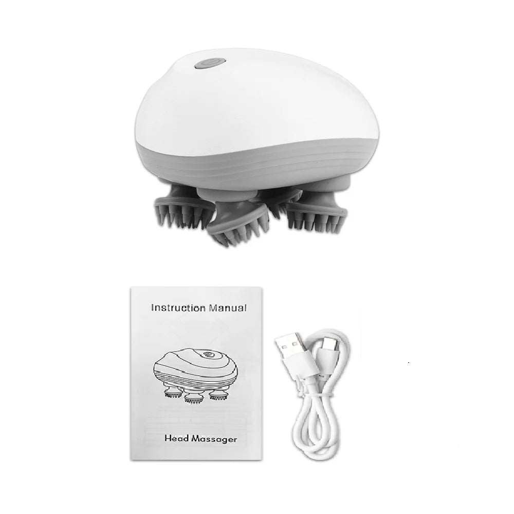 Portable Electric Scalp Massager for Stress Relief & Hair Care