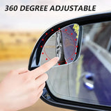 360° Frameless Blind Spot Mirror – Wide-Angle Auxiliary Rearview for Safe Parking & Reversing