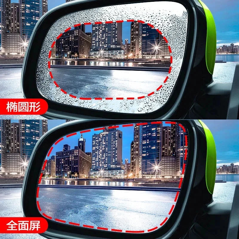 2 piezas de película impermeable para espejo retrovisor de coche: ¡conduzca con seguridad en cualquier clima!
