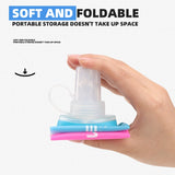 Botella de agua plegable para deportes al aire libre: portátil, apta para uso alimentario, a prueba de fugas para correr, hacer senderismo y andar en bicicleta