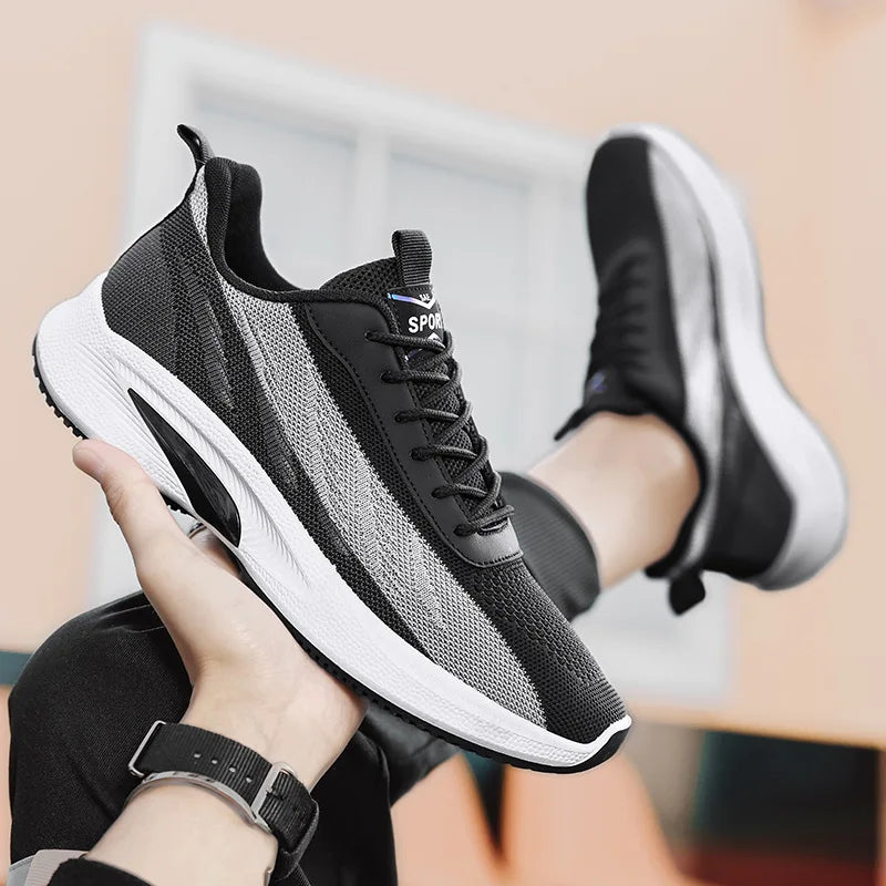 Breathable Lightweight Running Sneakers for Men – Cushioned Mesh Sports Shoes for Daily Wear