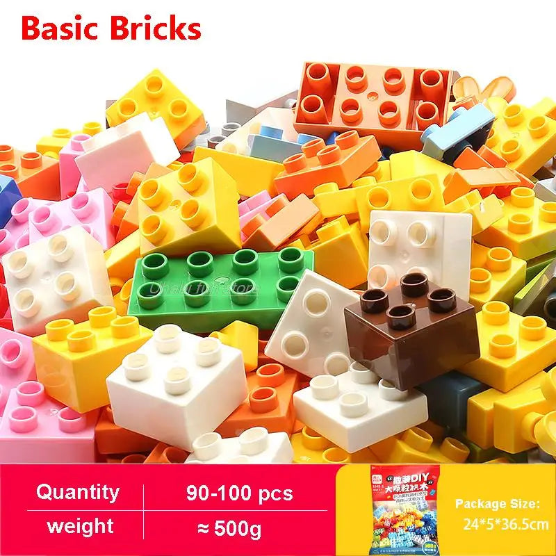 Accesorios de bloques de construcción de partículas grandes a granel: juego de ladrillos de animales y casas para niños de 3 a 6 años, compatible con los bloques de las principales marcas