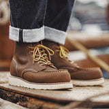 Men’s Retro Ankle Boots with Lace-Up Closure – Genuine Leather Winter Work Boots