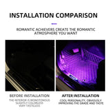 4-Piece RGB Car Ambient LED Lights with APP & Music Sync Control