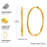 Minimalist Gold Hoop Earrings – Elegant Stainless Steel Jewelry for Women