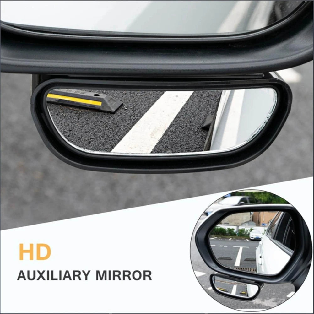 Espejo retrovisor ajustable de 360° para puntos ciegos: ángulo amplio para una conducción y un estacionamiento más seguros