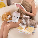 Realistic Cat Plush Toy - Ultra-Soft Stuffed Kitten in 5 Colors (40/50cm)