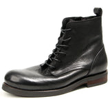 Men’s Lace-Up Leather Boots – Comfortable, Waterproof Platform Ankle Boots for Spring & Autumn