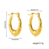 Gold-Plated Stainless Steel Geometric Hoop Earrings – Waterproof & Tarnish-Resistant
